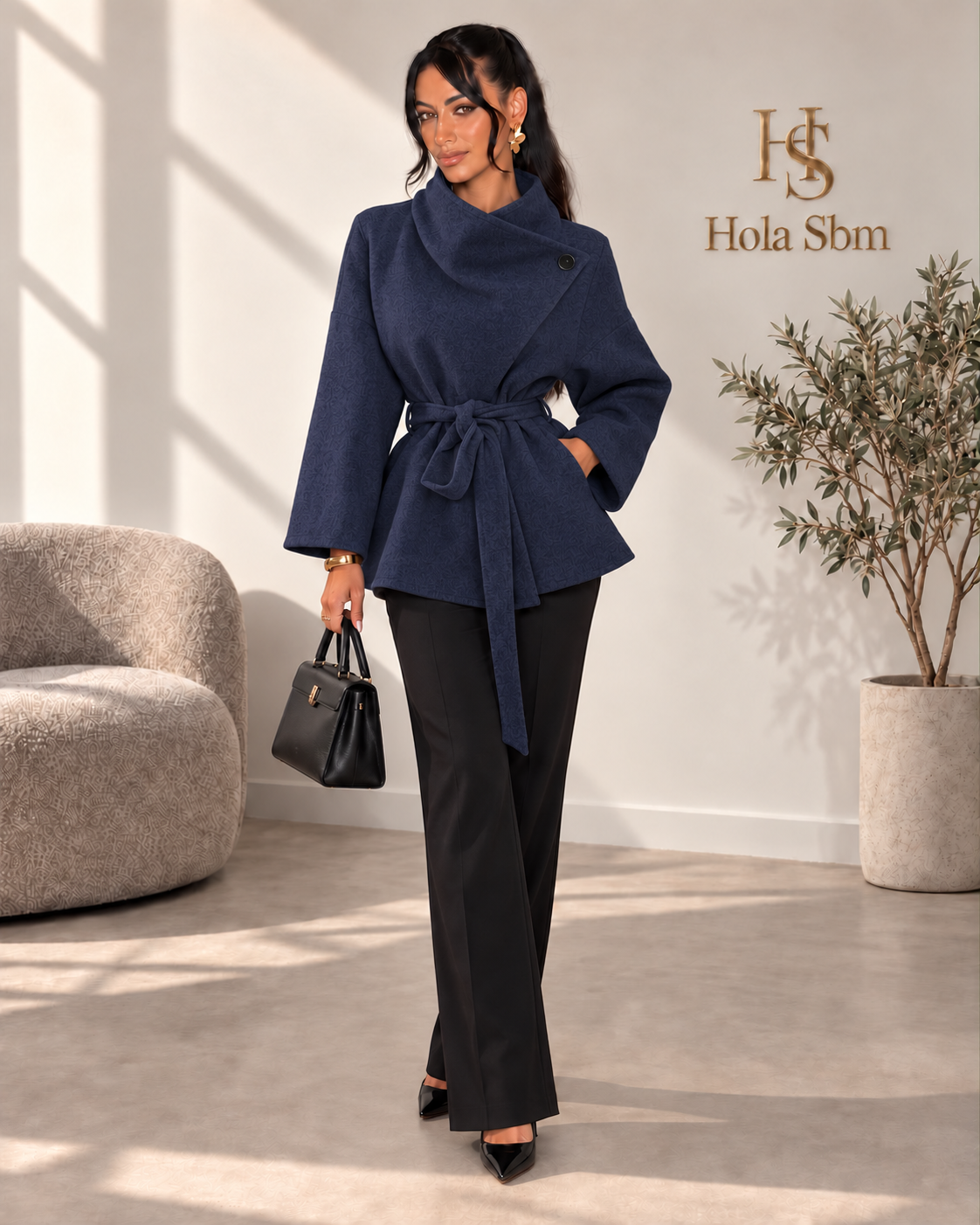 Cappotto Velthia Blu navy